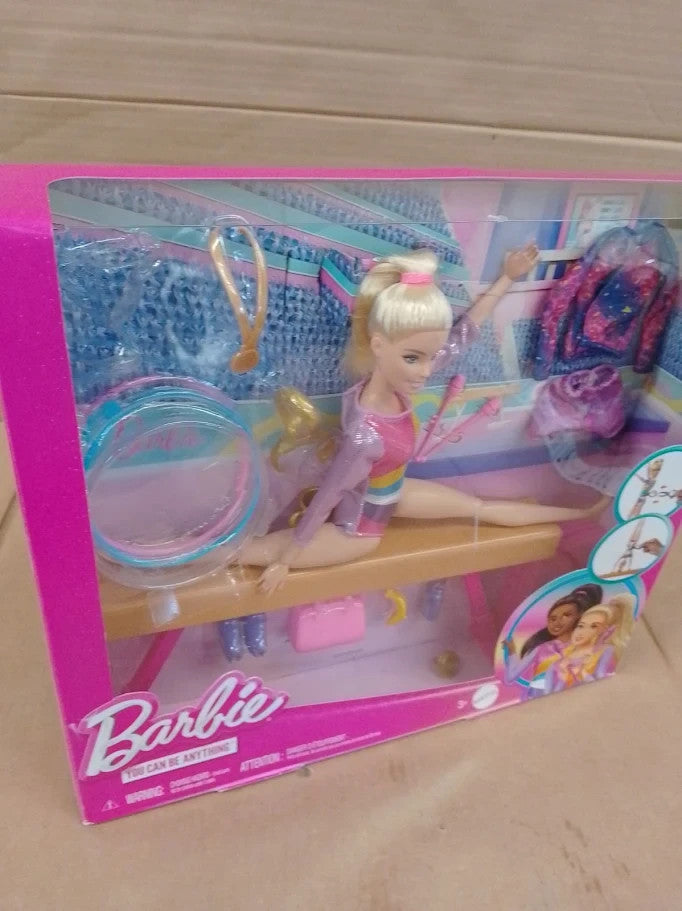 Barbie Gymnastic Fun Play Set Balance Beam 10 Thematic Matching Pieces 3+ New