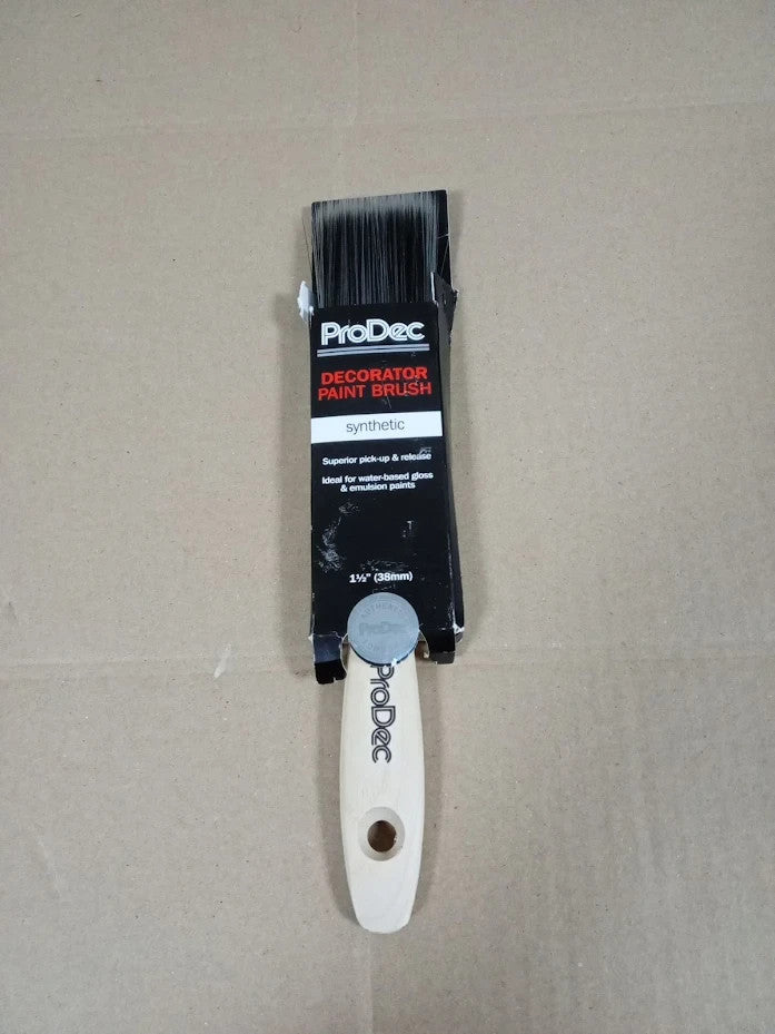 ProDec 1.5 Inch Synthetic Paint Brush 38mm Emulsion Gloss Satin Pure Design New