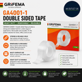 Grifema GA4001 1 Double Sided Tape Heavy Duty Removable Reusable 3x2x1mm
