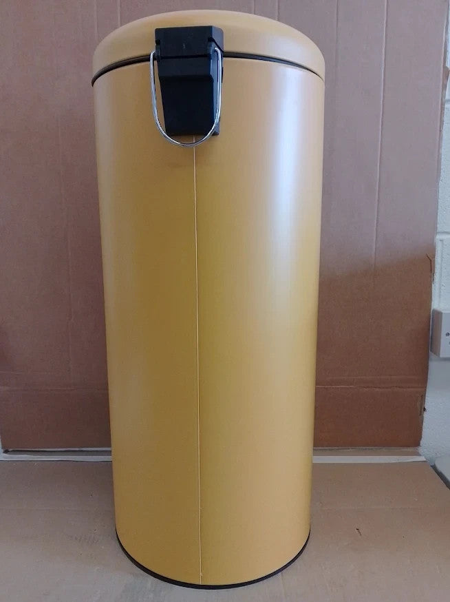 Habitat 30 Litre Domed Pedal Bin Mustard Kitchen Waste Quality Design Durable