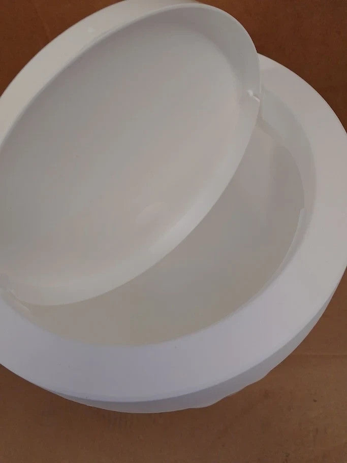 Addis 518030 Diamond Style Round Swing Lid Bathroom Bin White