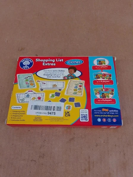 Orchard Toys Shopping List Extras Pack Clothes Game Add On Pack 3+ New