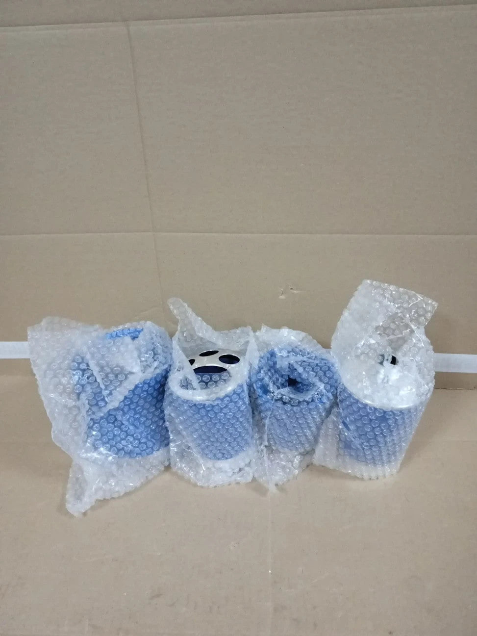 Bathlux Modern Design 6 Piece Bathroom Accessory Set Toilet Brush  Waste Bin
