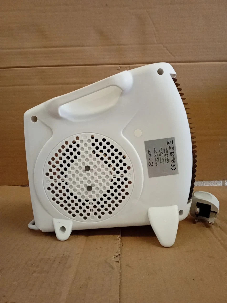 CUQOO Powerful 2KW Fan Heater 2 Heat Settings & Cool Function Upright Electric