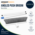 Amazon Basics Angled Push Broom Blue White 305x127cm Flagged Bristle Durable