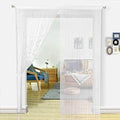 HSYLYM String Curtains Spaghetti Door Beads Light Weight White Dense 200x200cm