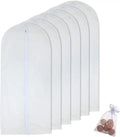 Home Clean Moth Proof Garment Bags 60x140cm  Black Side Breathable Clear New