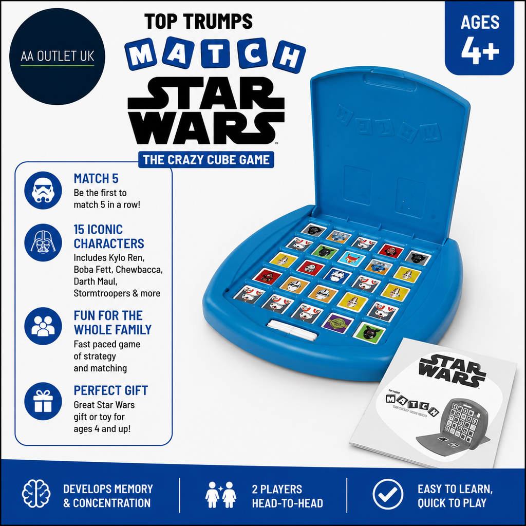 Top Trumps Match Star Wars The Crazy Cube Game Play 15 Favourite Character 4+
