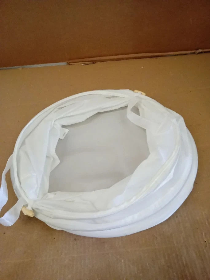 Home Essentials 53Litre Pop Up Polyester Frame Laundry Bin 53x35x35cm White New