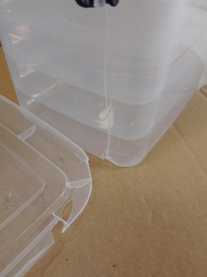 Uumitty 6 Packs Plastic Storage Box 5Litre Small Organizer With Clear Lid