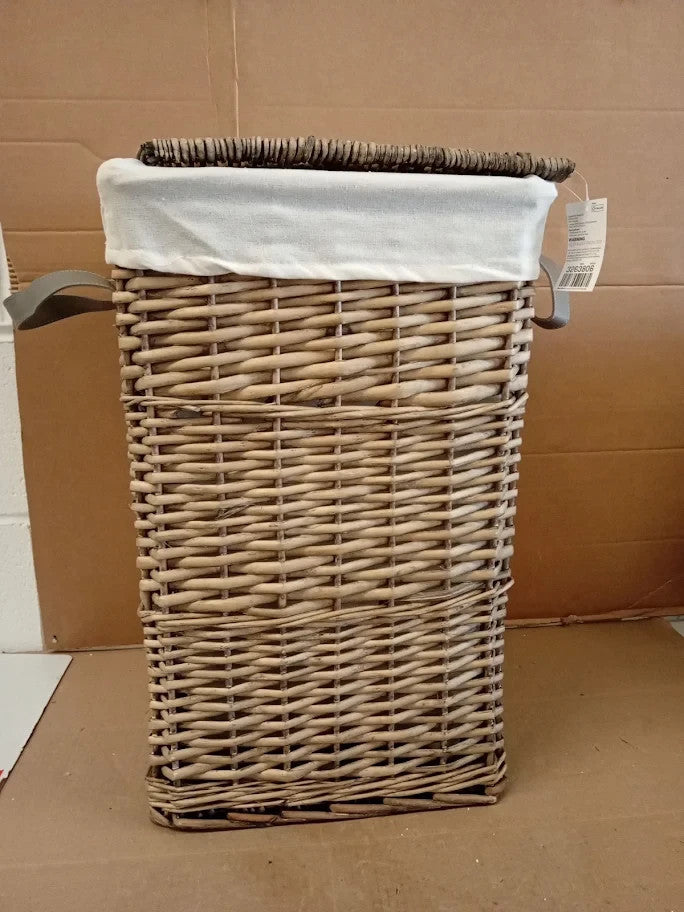 Argos Home Willow Laundry Basket Wicker Frame Grey 56x35x35cm