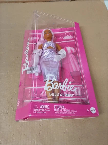 Barbie HYV25 Deluxe Style Doll #1 Barbiecore Outfit Pink Hair Shiny New