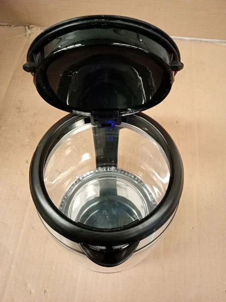 Russell Hobbs Illuminating 1.7L Electric Cordless Glass Kettle Black Brushed