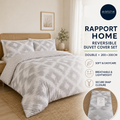 Rapport Home Reversible Duvet Cover Set Double Bedding 200x200cm Ikat Print
