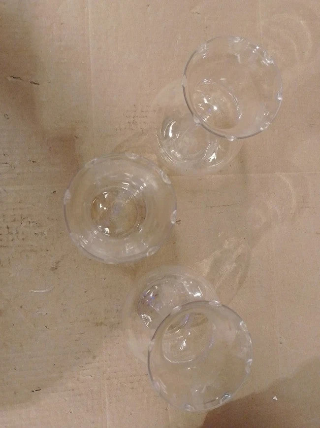 UKCOCO 3 Pack Small Vases Flowers Clear Plastic Hyacinth Tulips Oblong 15cm