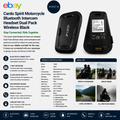 Cardo Spirit Motorcycle Bluetooth Intercom Headset Dual Pack Wireless Black