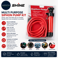 Shine Multi Purpose Siphon Pump Kit Petrol Diesel Fluid Extractor Transfer Water