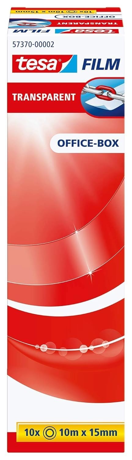 Tesafilm Transparent Self Adhesive Tape 10mx15mm Tear Resistant 10 Pieces New