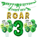 Dinosaur 3rd Birthday Banner Balloons Decorations Dinosaur Party Supplies New