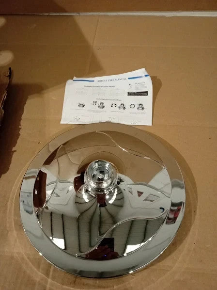 Friyoya Water Saving Round Rainfall Shower Heads 8in High Pressure 20x20cm New