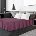 Small Double Bed Valance Purple Frilled Platform Base Skirt 4ft Microfiber New