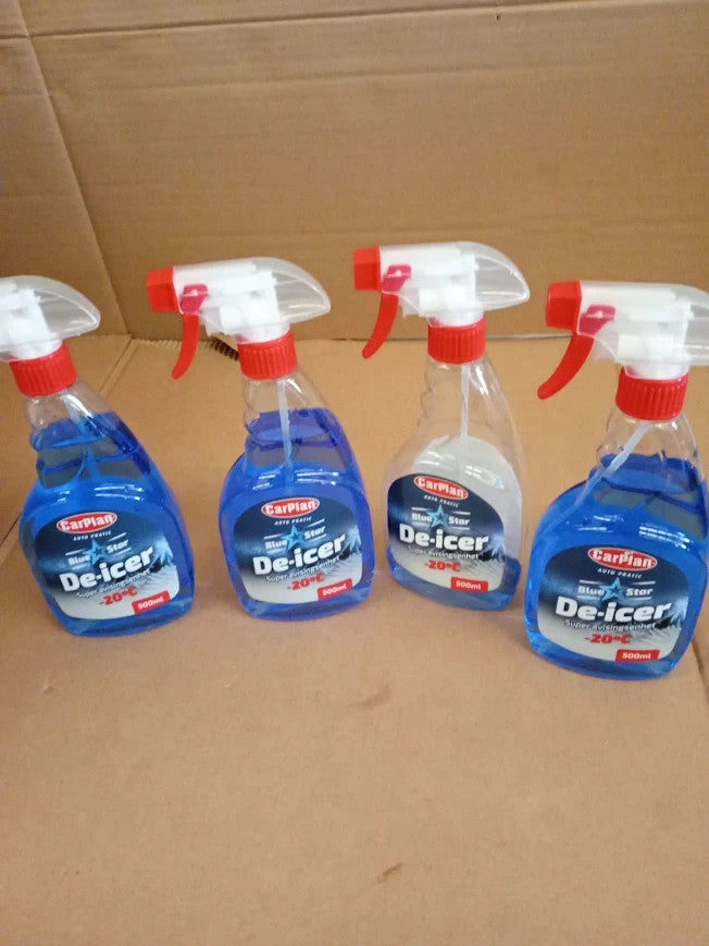 CarPlan TDI501 Blue Star Winter De Icer Trigger Spray 500ml 4pc