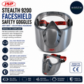 JSP Stealth 9200 Faceshield Safety Goggles Anti Mist Adjustable Headband EN166/1