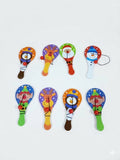 Baker Ross FX396 Mini Biff Bats 8 Pieces Kids Paddle Ball Toy Party Bag Xmas New