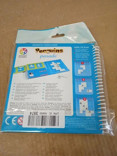 Smartgames Penguins Parade Magnetic Puzzle Game 48 Challenges Multicolor New