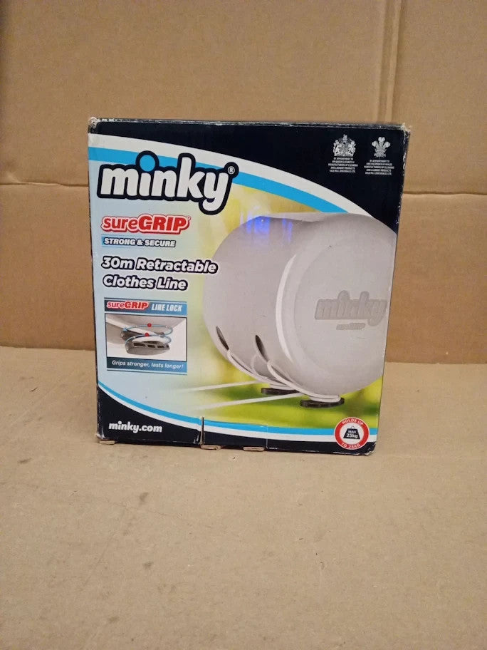 Minky Homecare Retractable Outdoor Duo Clothesline Reel Washing Line Grey 2x15m