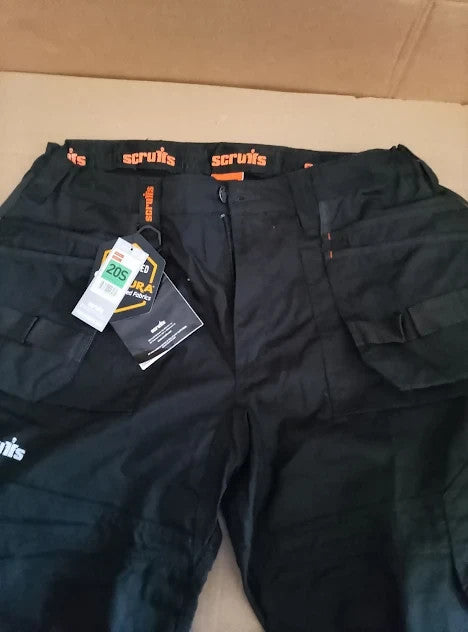 Scruffs Womens Trade Flex Holster Trouser Black 20 Slim Short T55262 New
