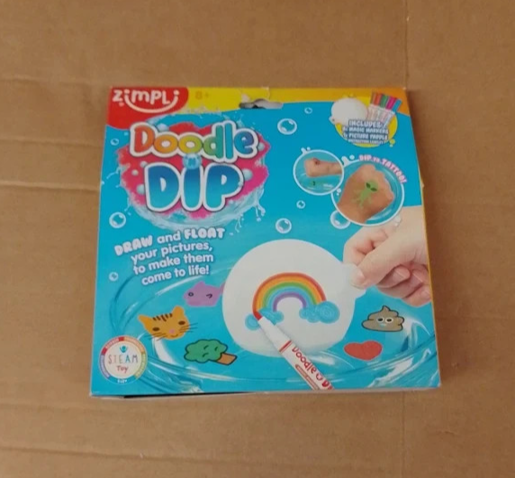ZIMPLI Doodle N Dip Magic Markers Draw Float Pictures Temporary Tattoos Design