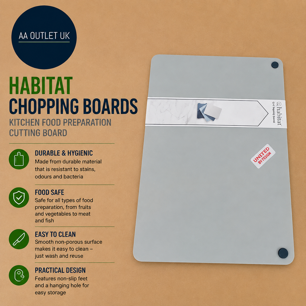Habitat Chopping Boards Kitchen Food Preparation Cutting Board Set Design New