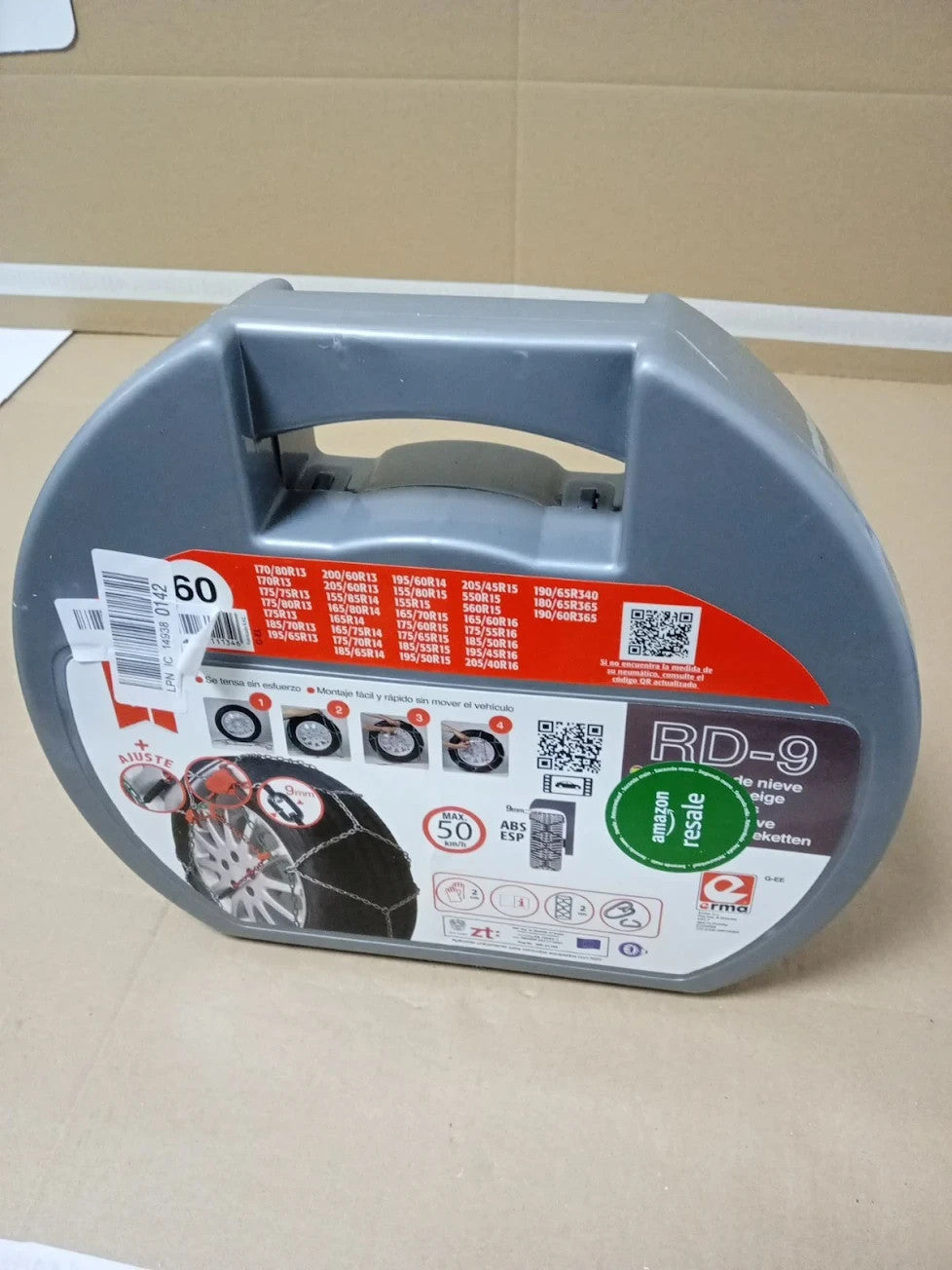 VIP RD9 Metal Snow Chains RD9mm size No 60 Alloy Steel New