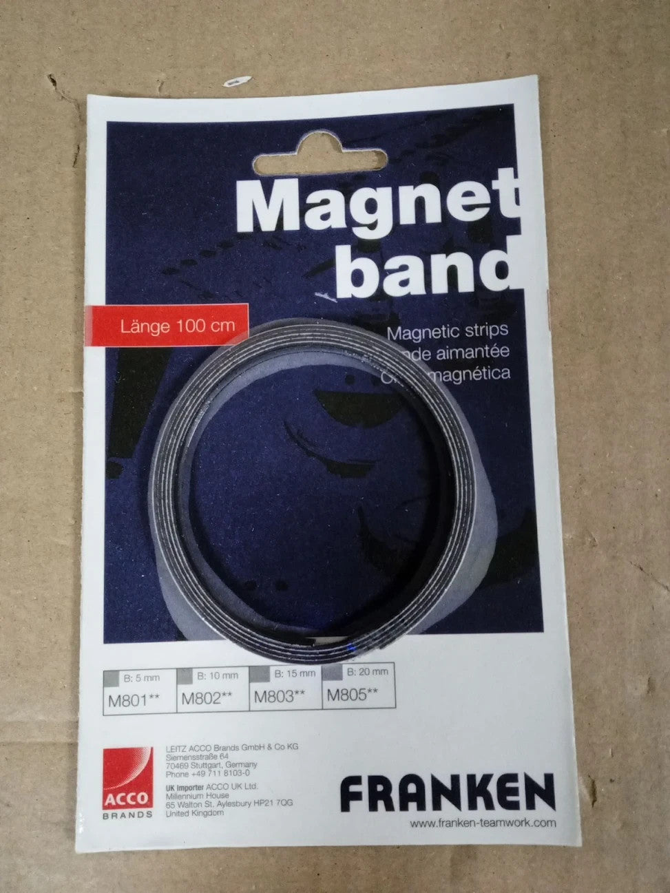 FRANKEN M801 Magnetic Tape 100cm 5mm Can Be Written On Can Be Cut White New