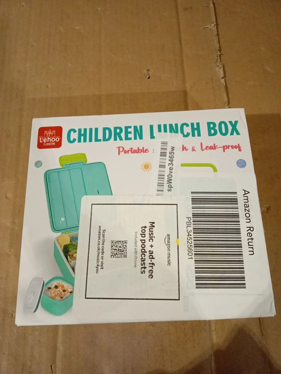 Lehoo Castle Lunch Box Kids 1300ml Toddler Bento Lunch Containers Jar Spoon