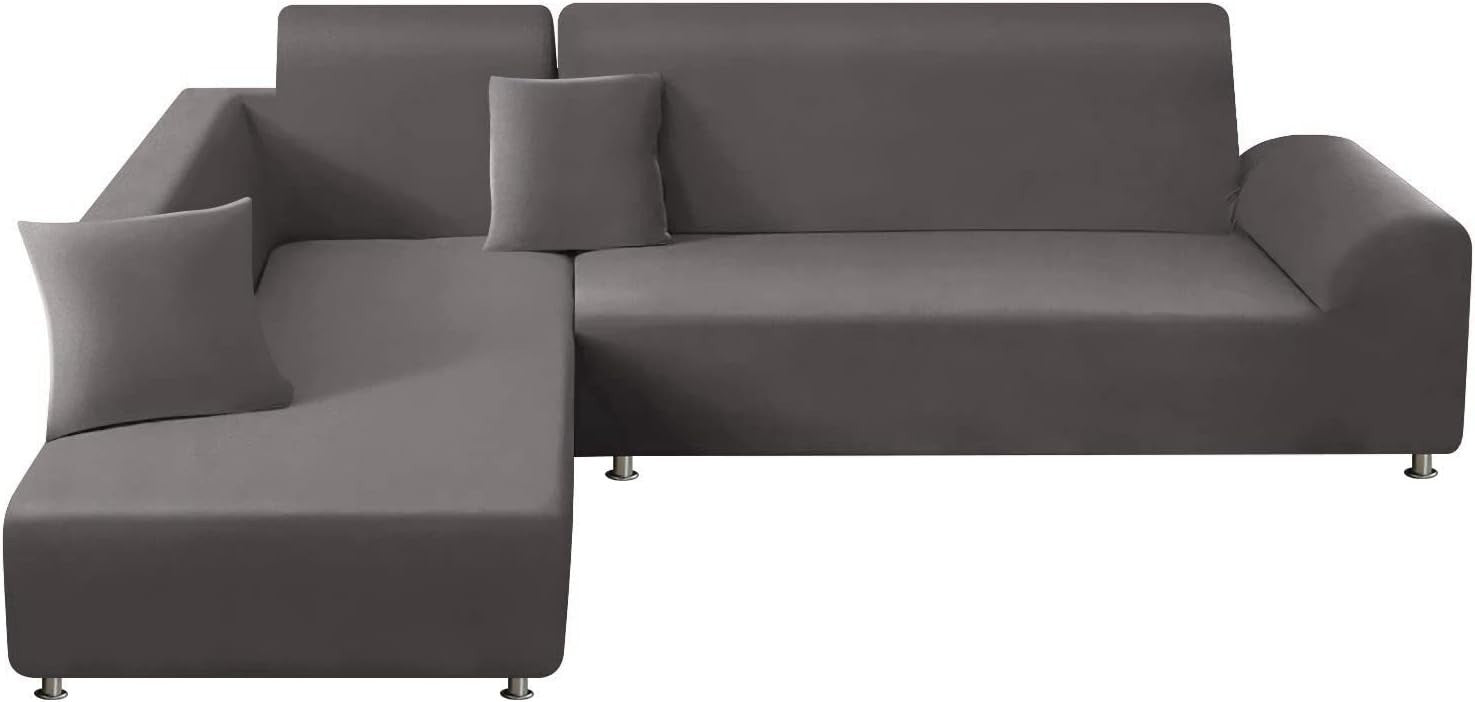 Mingfuxin L Shaped Sofa Slipcovers 2pc Jacquard Stretch Covers 30x170x50cm New