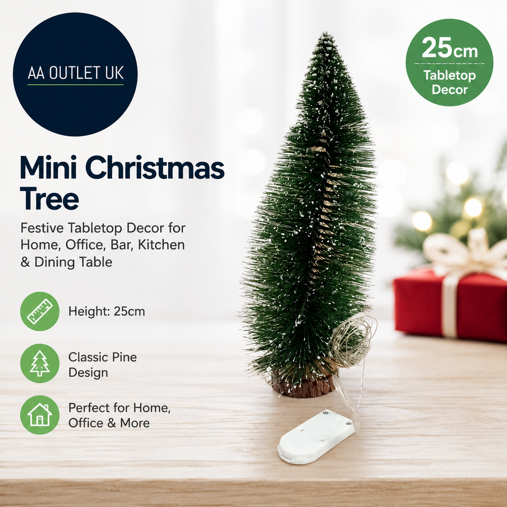 Mini Christmas Tree Xmas With 25cm Tabletop Pine Tree For Home Office Table