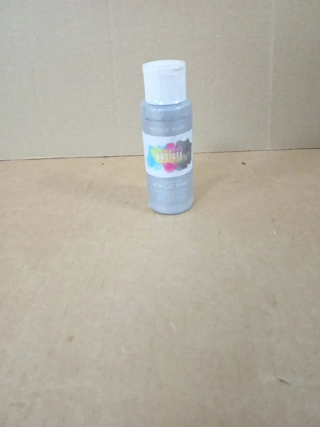 Artiste Acrylic Paint 59ml Metallic Silver Quick Drying Professional Art New