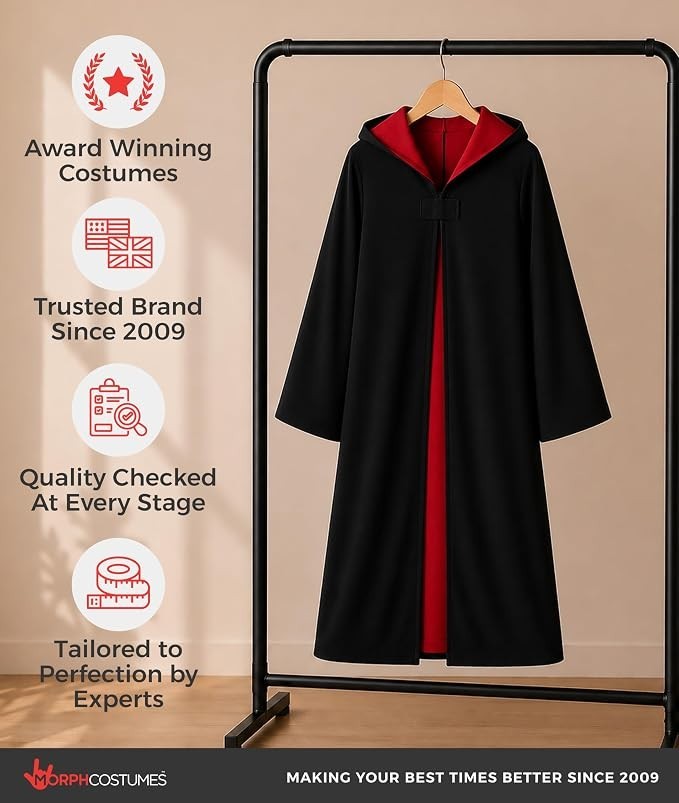 Fun Shack High Quality Costume Kids Wand Wizard Robes World Book Day Large