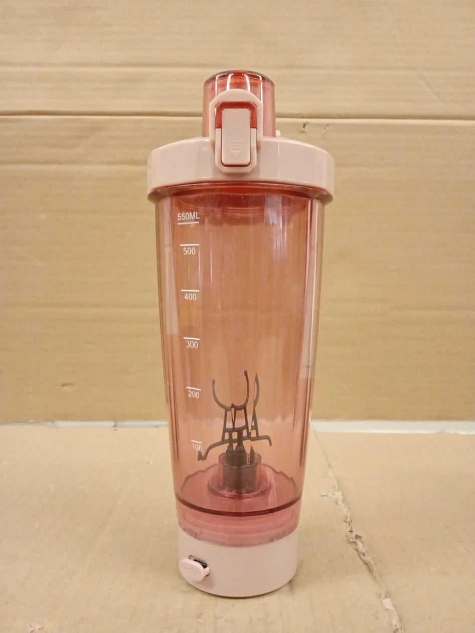 Woobroo Protein Shaker Bottle USB C Rechargeable Premium Electric 550ml Pink