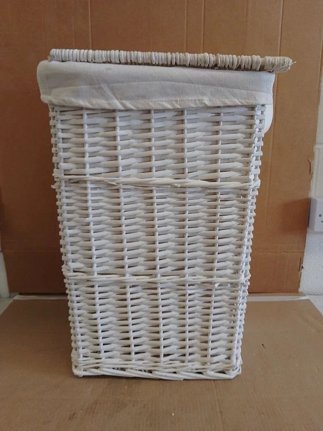 Argos Home 68 Litre Willow Laundry Basket White Clothes Storage Hamper Design