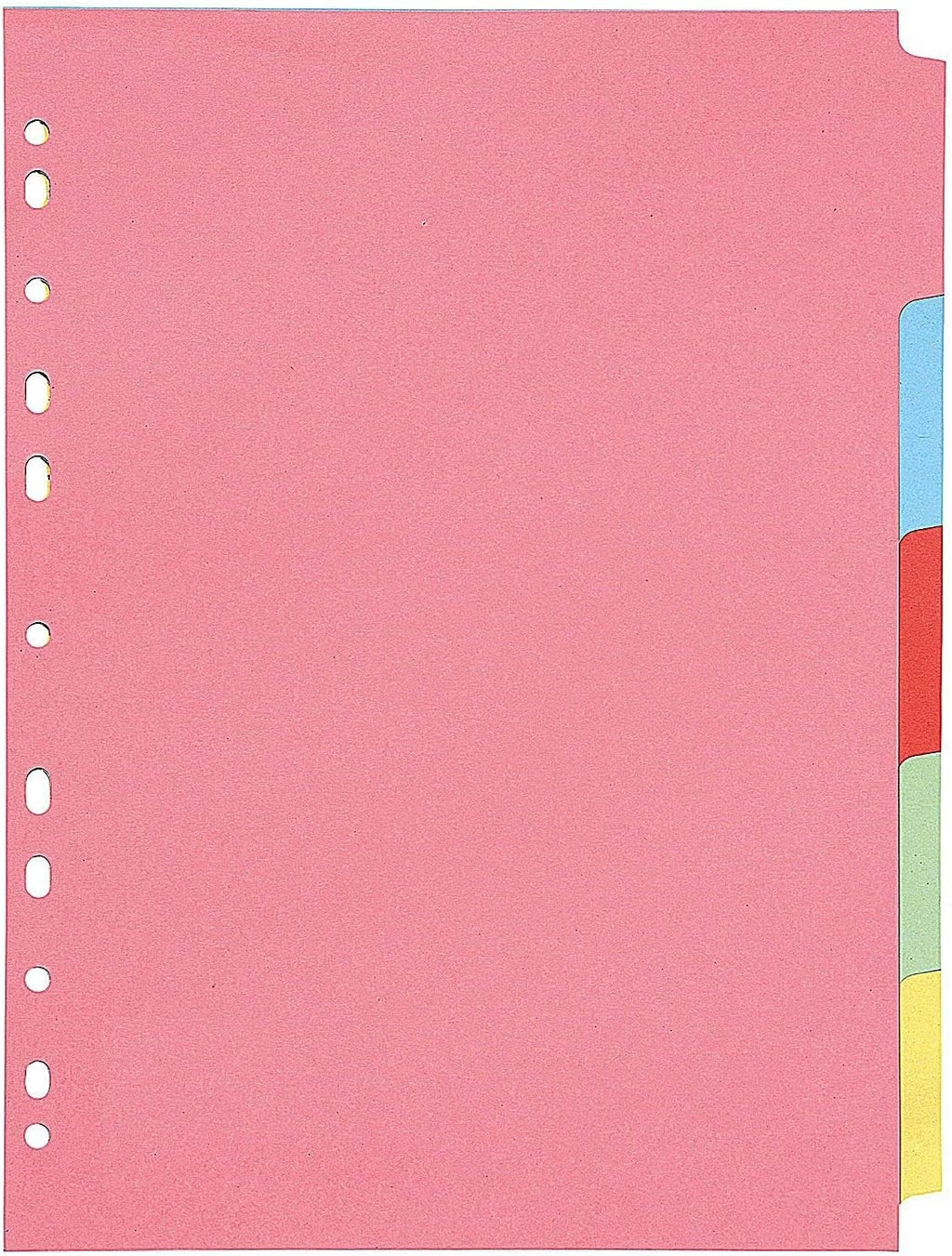 Q Connect 5 Part Subject Divider Multi Punched A4 KF26081 Cardboard New