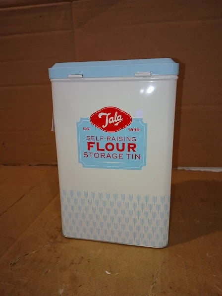 Tala Originals Self Raising Flour Storage Tin Blue Durable 12x9.5x19cm