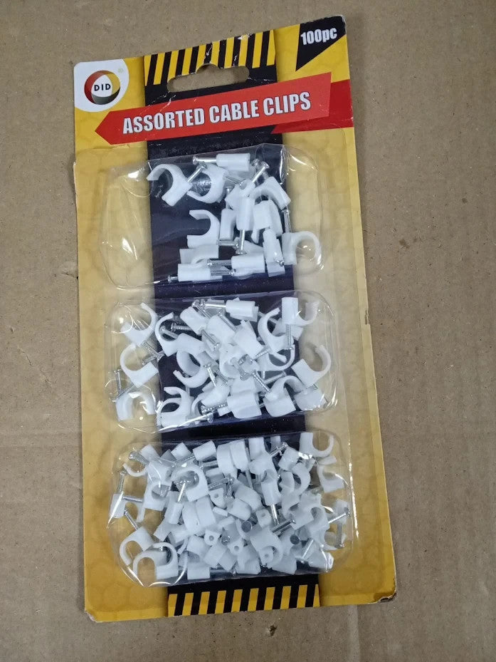 Muaj Cable Management Clips Assorted Round PE Cable Clips Set Heavy Duty New