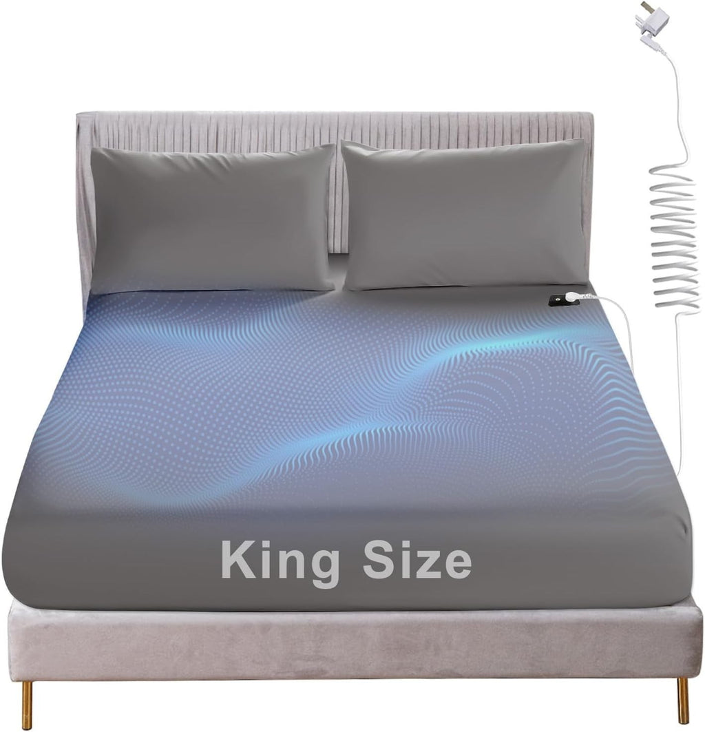 ConBlom Fitted Grounding Bed Sheet UK Plug King Size Earthing Sheets New