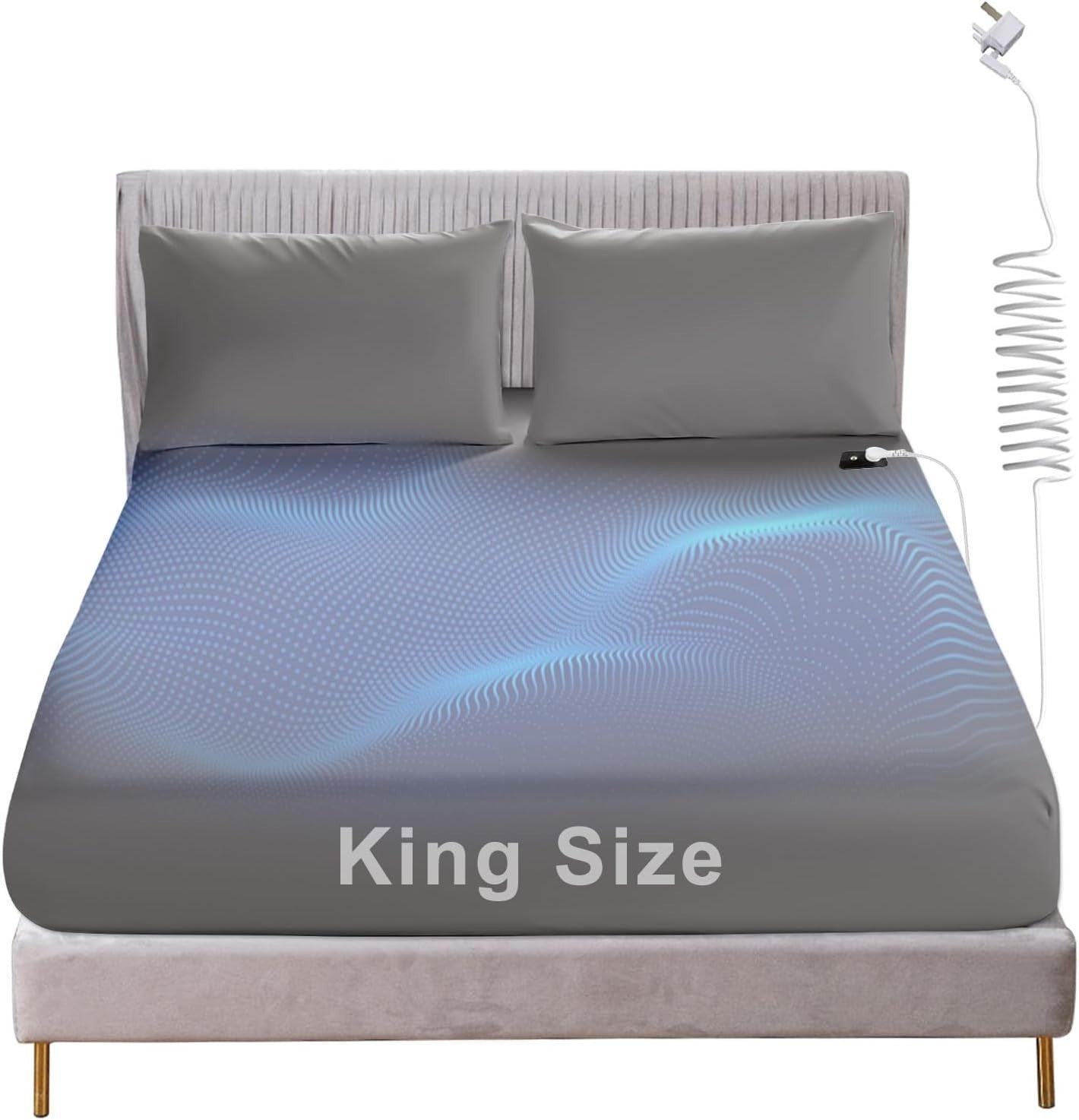 ConBlom Fitted Grounding Bed Sheet UK Plug King Size Earthing Sheets New