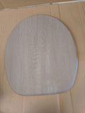 Home Wood Effect Toilet Seat Grey 6.7x38x48cm Adjustable Metal Hinge