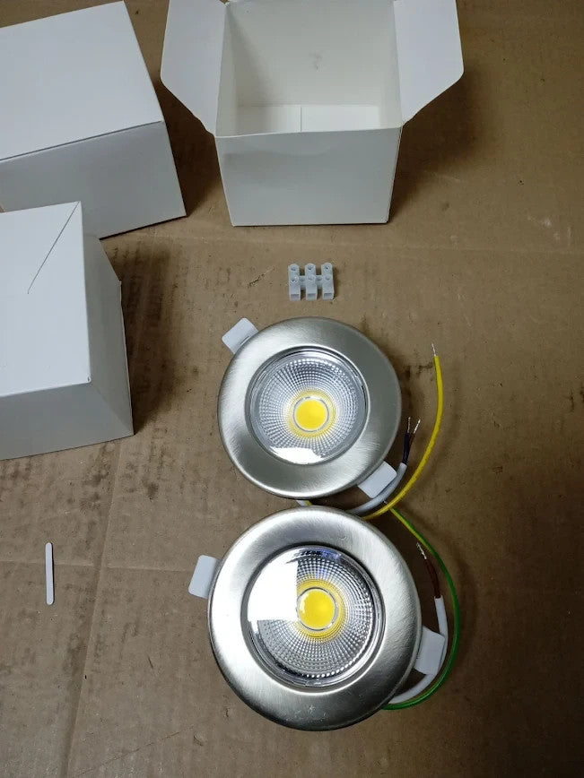 Wondlumi LED Recessed Ceiling Lights Dimmable 7W Ultra Slim COB Cool White