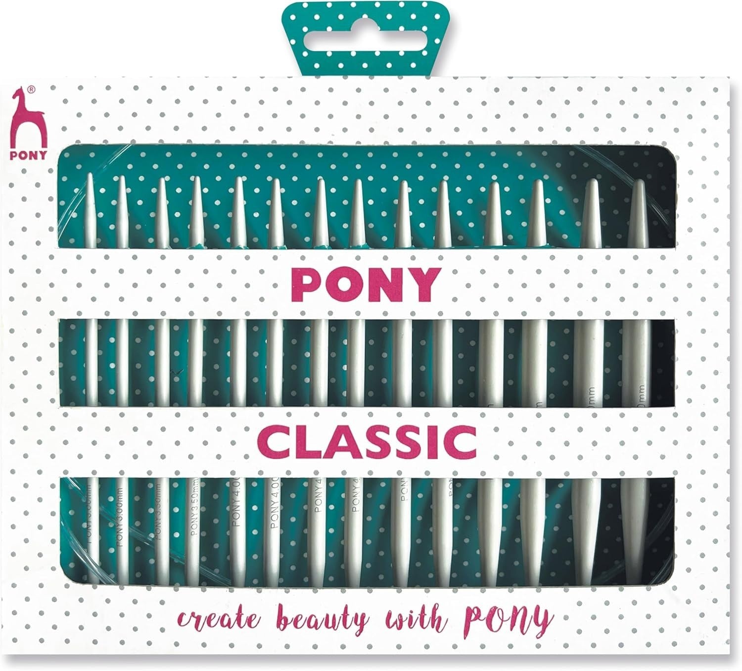 Pony Classic Interchangeable Knitting Needle Set 10.5cm 3.00mm To 7.00mm New